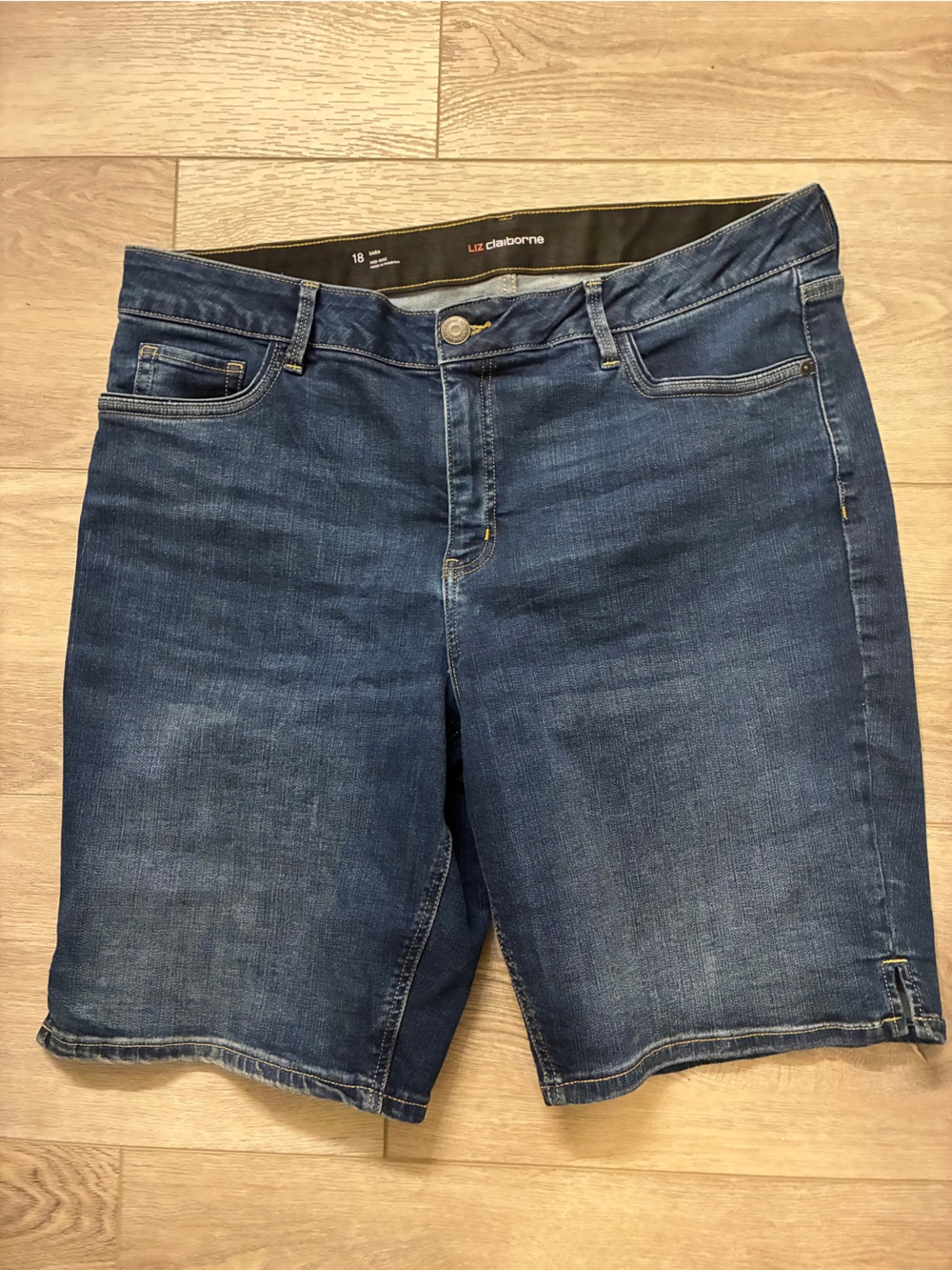 Liz Claiborne Dark Blue Denim Jean Shorts